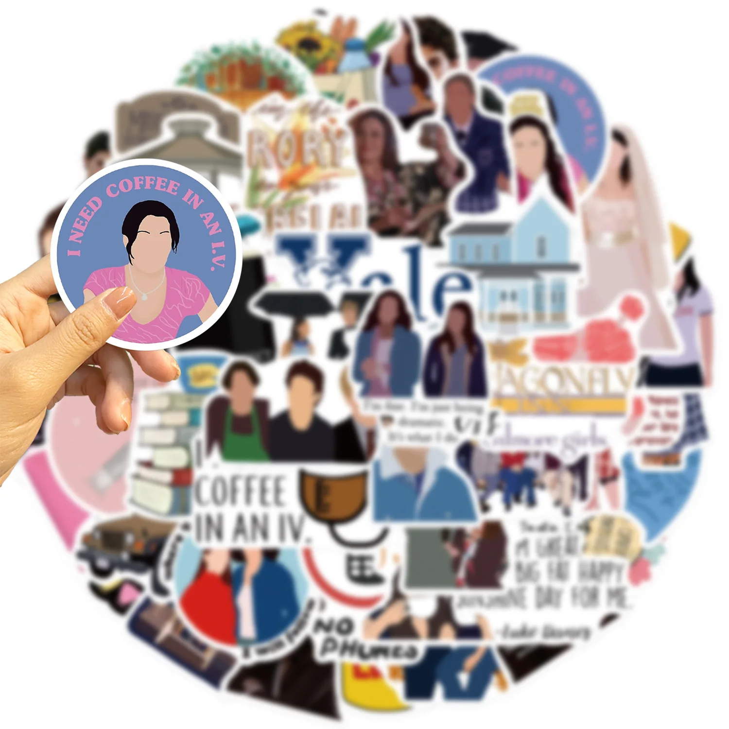 AliExpress GOGOTU 10/30/50PCS Funny TV Show Gilmore Girls Stickers Bike Skateboard Fridge Laptop Luggage Waterproof Joke Decals Sticker Kid Toys