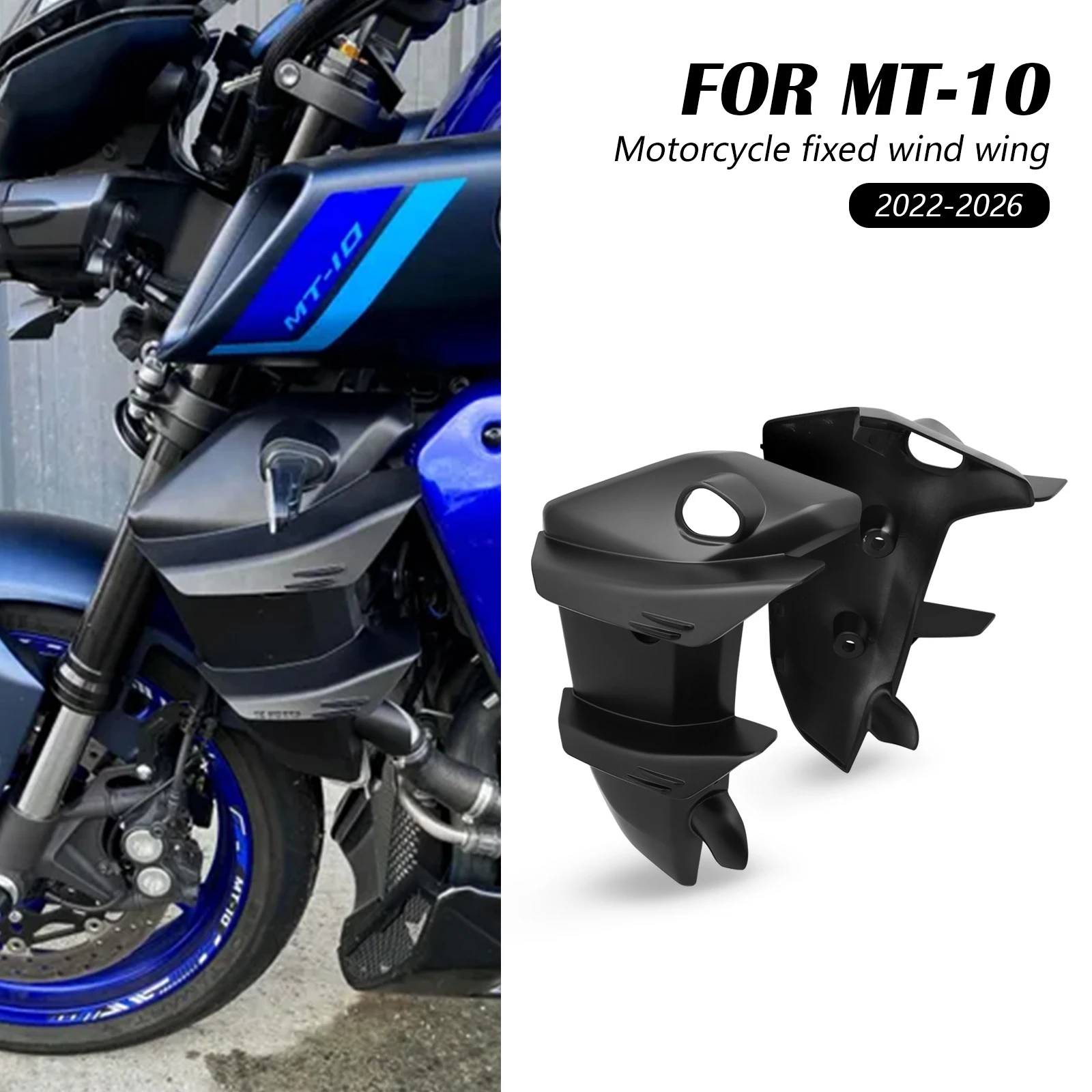 For YAMAHA MT10 MT-10 MT10 2022-2024 2025 2026 Motorcycle Side Wings Side Spoiler Fairing Aerodynamic Winglets Fixed Wing