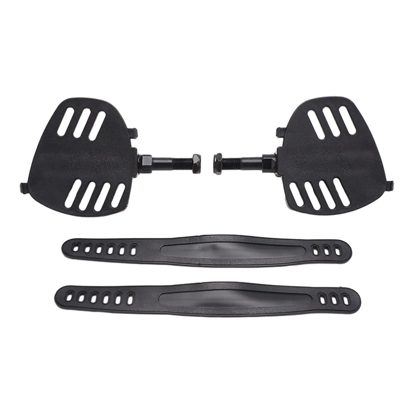 Fitness Exercise Bike Pedal Replacement Grooved Plastic Part Static Pedals for Bicycle for Home Gym and Repair Use