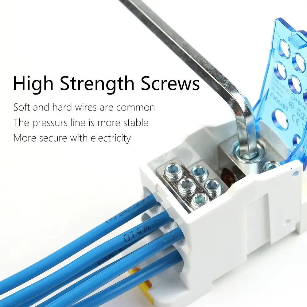 1Pcs New High-Current UKK-80A Splitter Box One In Several Out Single-Stage Wire Connector Junction Din Rail Terminal Block