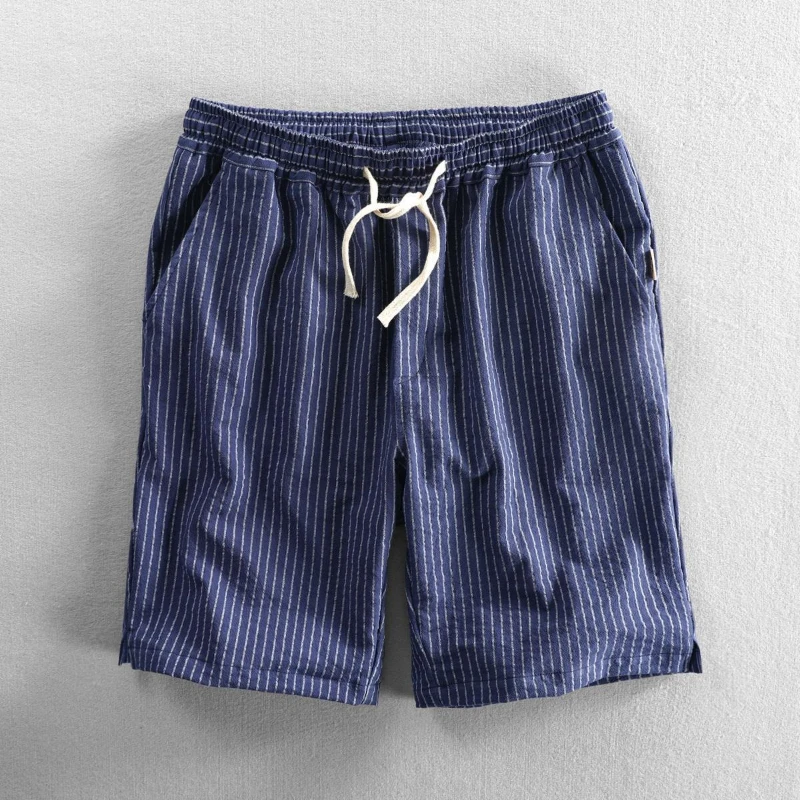 

Plus Size Men's Linen Blend Shorts Summer Casual Big Tall Five Pocket Pants Breathable Loose Fit Mid Length
