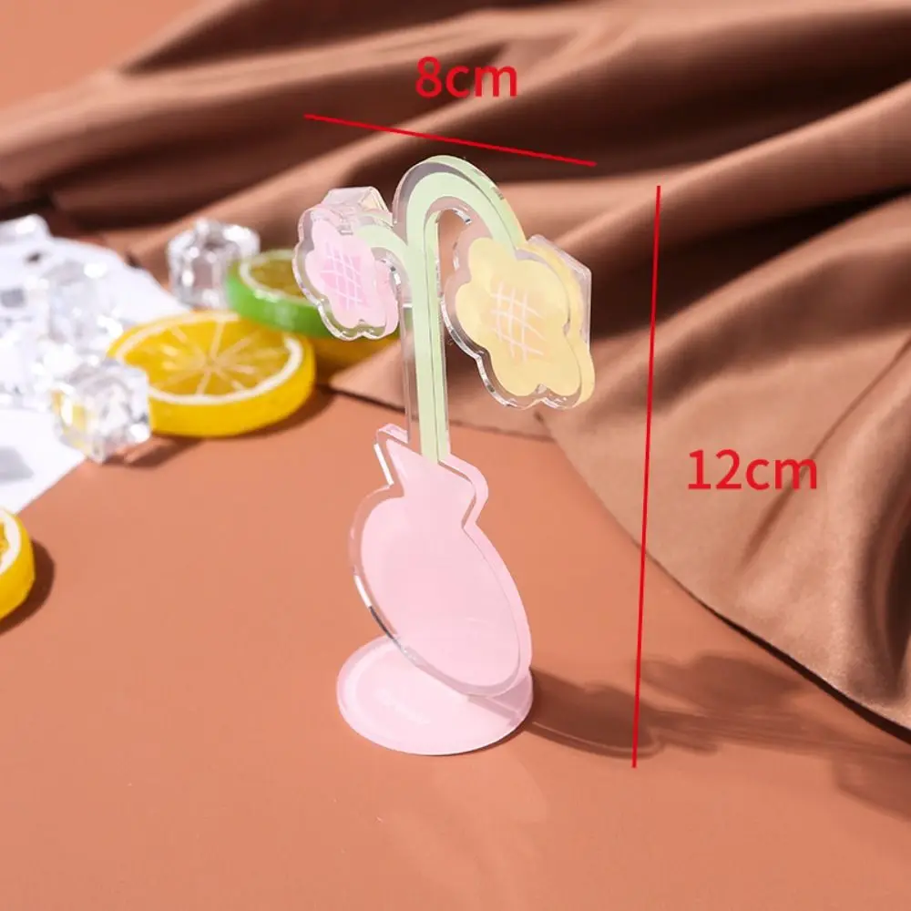 

Зажим для фотографий в форме цветка, портативный креативный акриловый держатель для карточек с цветами, держатель для заметок, акриловый цветок, настольная скрепка для бумаги