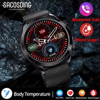 2024 NFC Non-Invasive Blood Glucose Smart Watch Men Thermometer Heart Rate Health Monitor IP68 Waterproof Smart Watch For Xiaomi