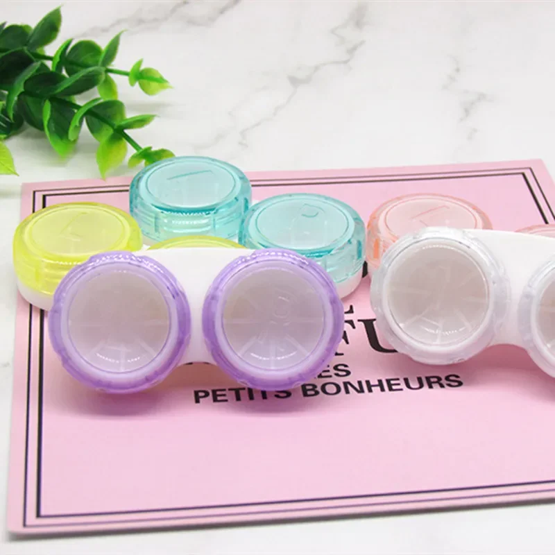 Contact Lenses Case L+R Mini ColoredContact Lens Box for Colored Eyes Travel Eyewear Accessories Kit Holder Lens Container