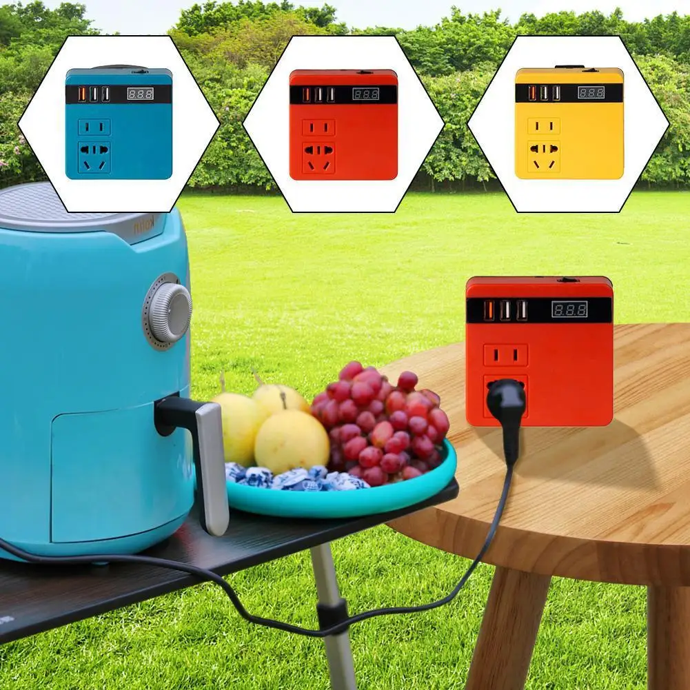 

300W Power Inverter DC 18V-21V To AC 220V Lithium Battery Inverter With Dual USB,1 QC 3.0 For DeWalt / / L2V8