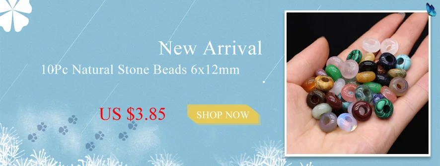 Natural Stone Green Aventurine Agate Amethyst Opal Large Hole Beads DIY for Making Jewelry Accessories Gift 18mm Hole 5.5mm