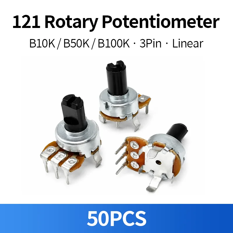 50pcs-potenciometro-rotativo-121-b10k-b50k-b100k-3-pinos-montagem-vertical-em-pcb-resistor-linear-variavel-controle-de-volume