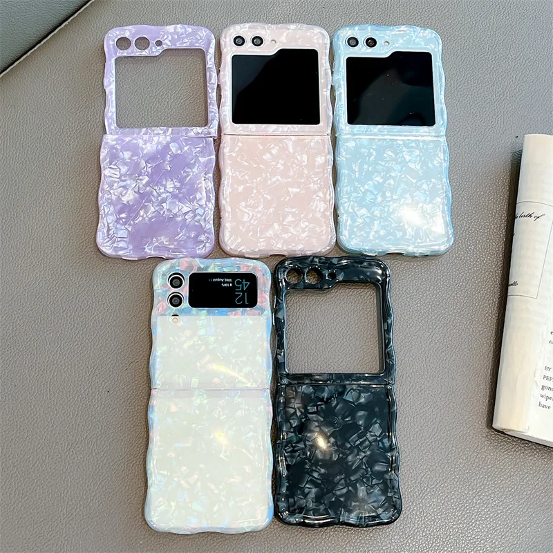 Funda de teléfono con patrón colorido para Samsung Galaxy ZFlip3, ZFlip4, ZFlip5, ZFlip6, carcasa trasera dura de PC para ZFlip6