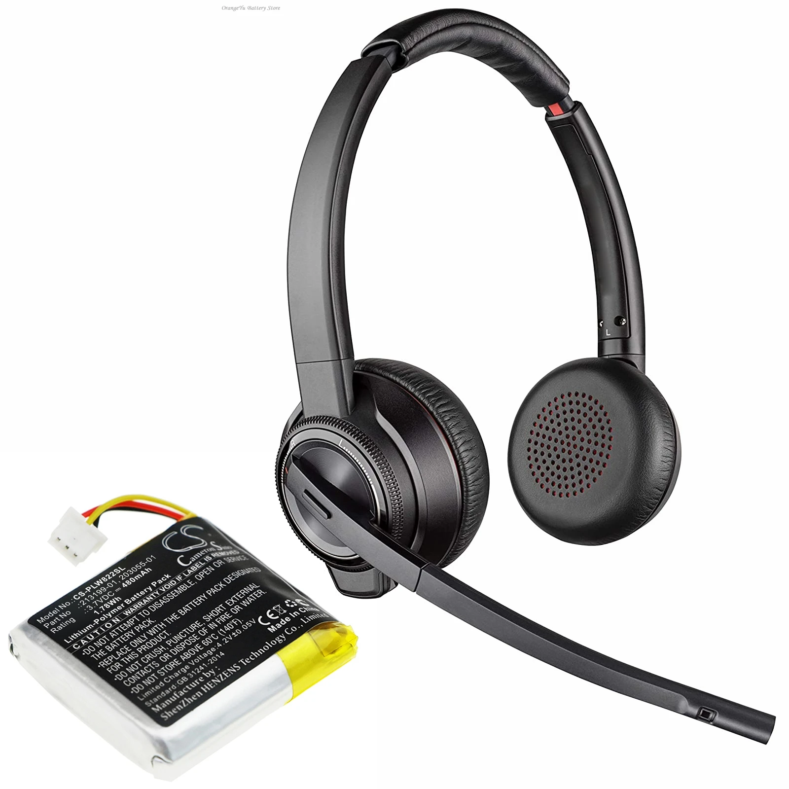 

Cameron Sino 3.7V 480mAh Wireless Headset Battery 213199-01, 203055-01, 203035-01 for Plantroni Savi W8220, Savi 8220, B8200