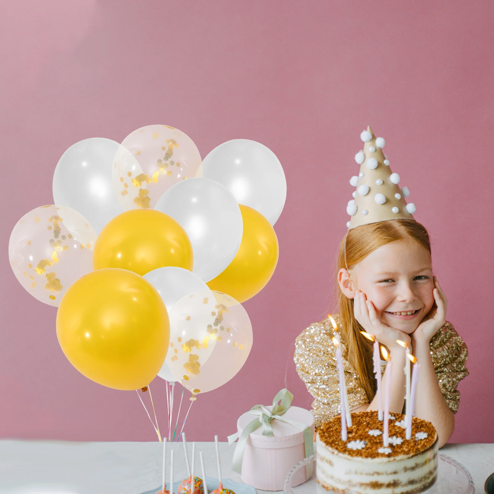 

Decorative Balloon Set Birthday Decorations Party Balloons Foil Table for Happy