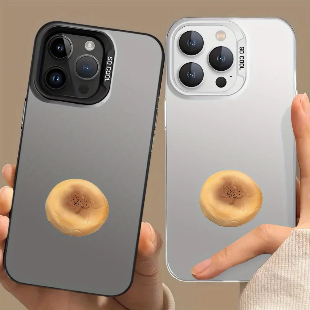 

Simple mung bean cake pattern phone case for iPhone 16 15 14 13 12 11 Pro/ Max/Plus shock-proof rear cover anti-fingerprint