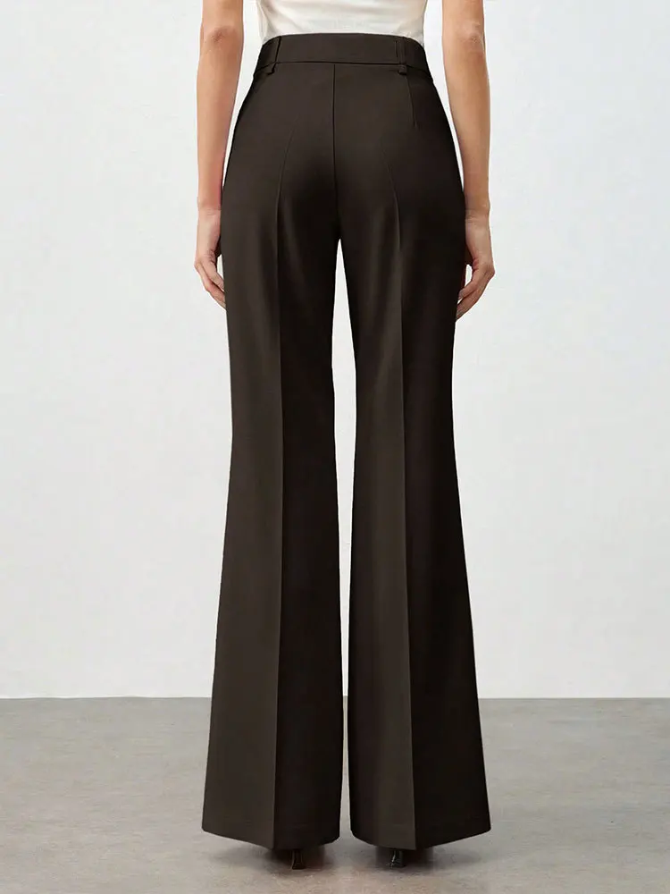 Pantalones rectos de estilo urbano para mujer, traje informal con temperamento de retazos, parte inferior Formal de moda para el día a día para oficina de otoño