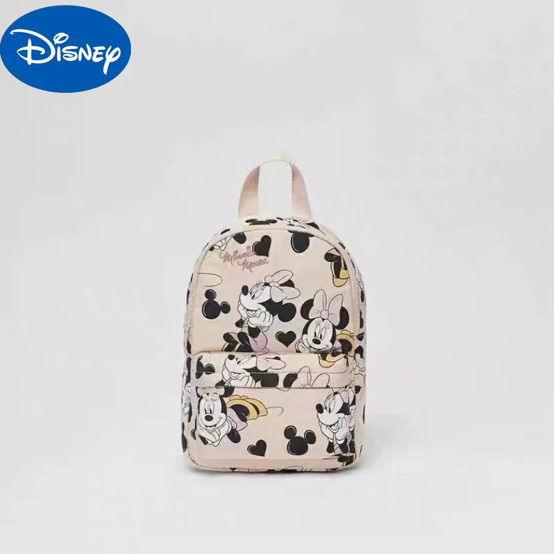 MINISO Disney-mochila de dibujos animados para niños, morral escolar con estampado de Minnie Mouse, morral para niñas