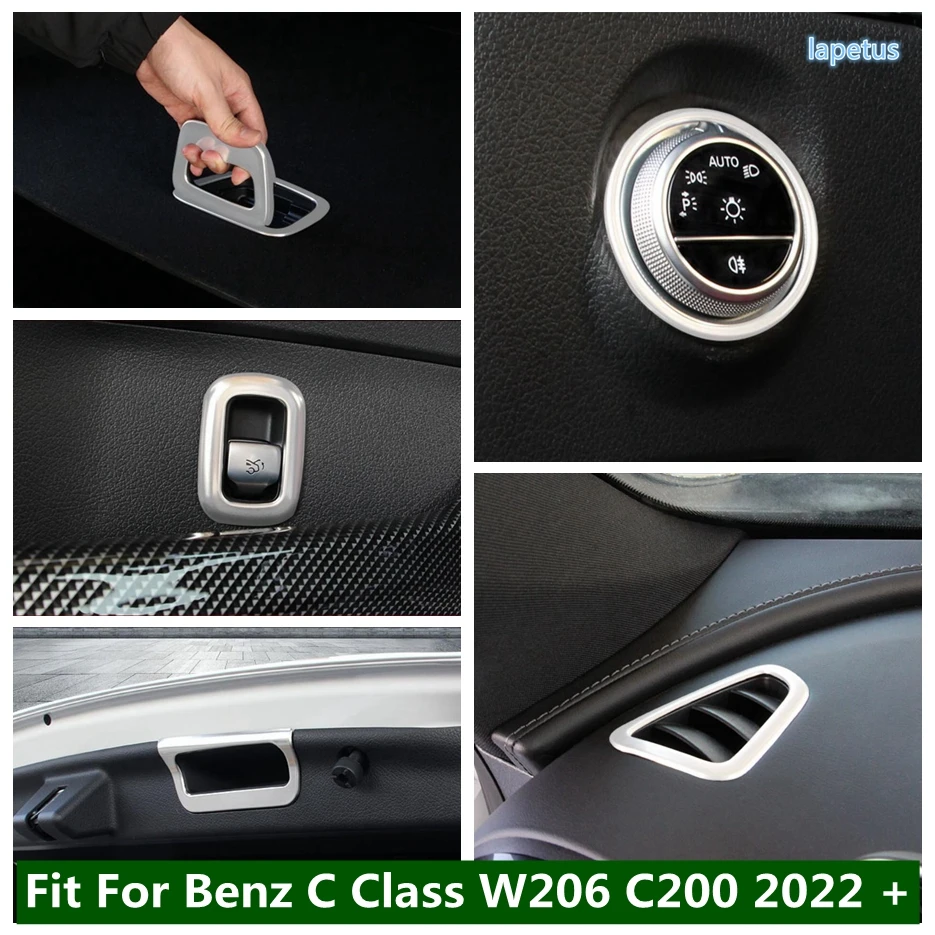 

Head Light Lamp Switch Button / Rear Trunk Clapboard Handle Cover Trim Fit For Mercedes-Benz C Class W206 C200 2022 2023 2024