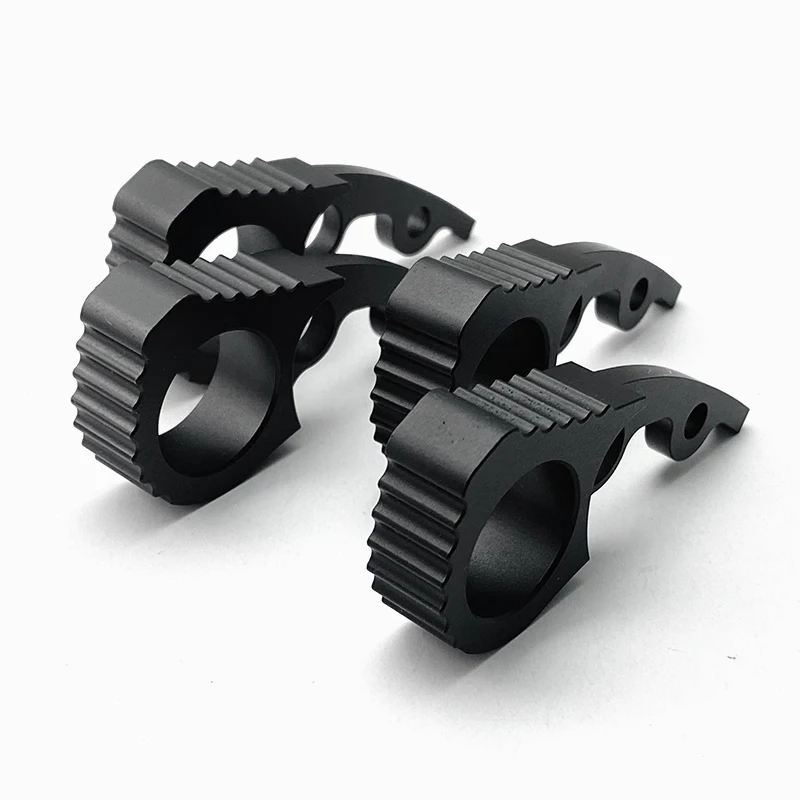 Black Aluminium Quick Opening Hook, Signet Ring para Para3 C223, Handle faca, peças modificadas, Para2 C81, 1 Pc