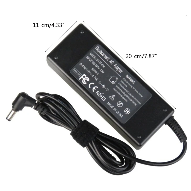 Cargador adaptadores 19V 4.74A 90W para portátiles, cable alimentación con 28 conectores