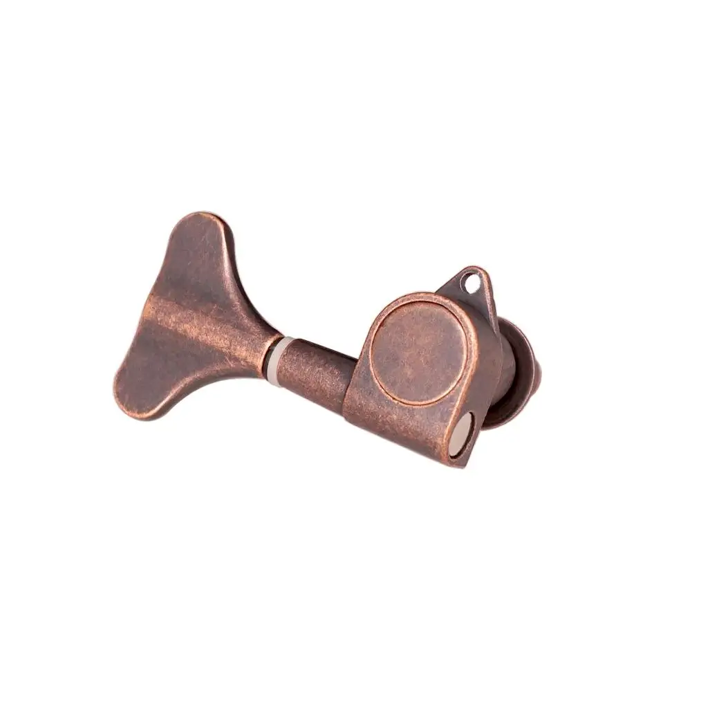 Locking Guitar Tuners 4R Sealed Zinc Alloy Red Bronze Tuning Pegs Gear Heads for Electric and Acoustic Folk Guitar Upgrade