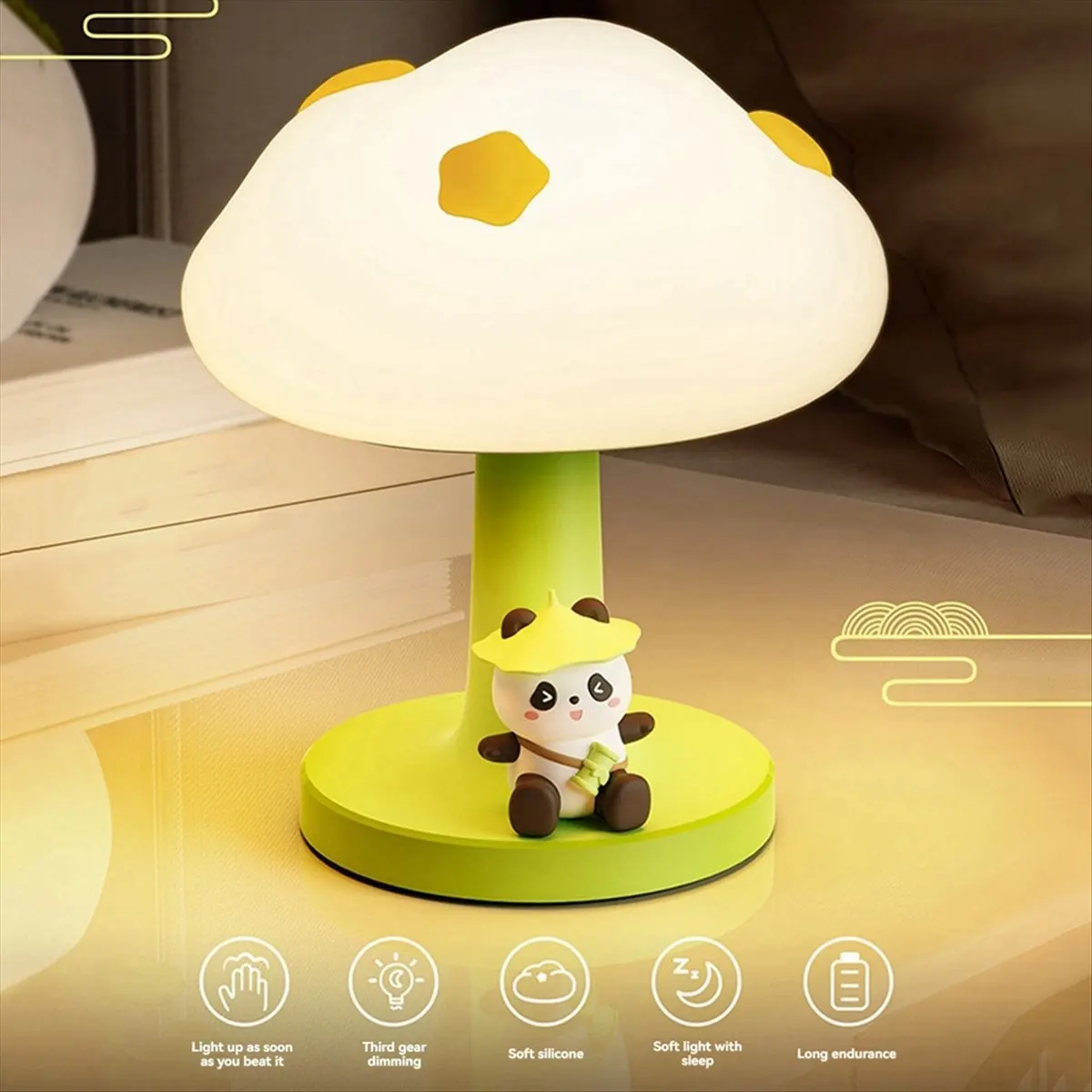 

Эффективный ночник Cloud Panda, прикроватная лампа для детей, прикроватная лампа для девочек, подарок, атмосферный ночник