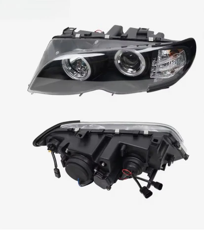 For BMW E46 4-door 2001-2004 DRL Turn Signal LED Bifocal Lens Projection Headlight
