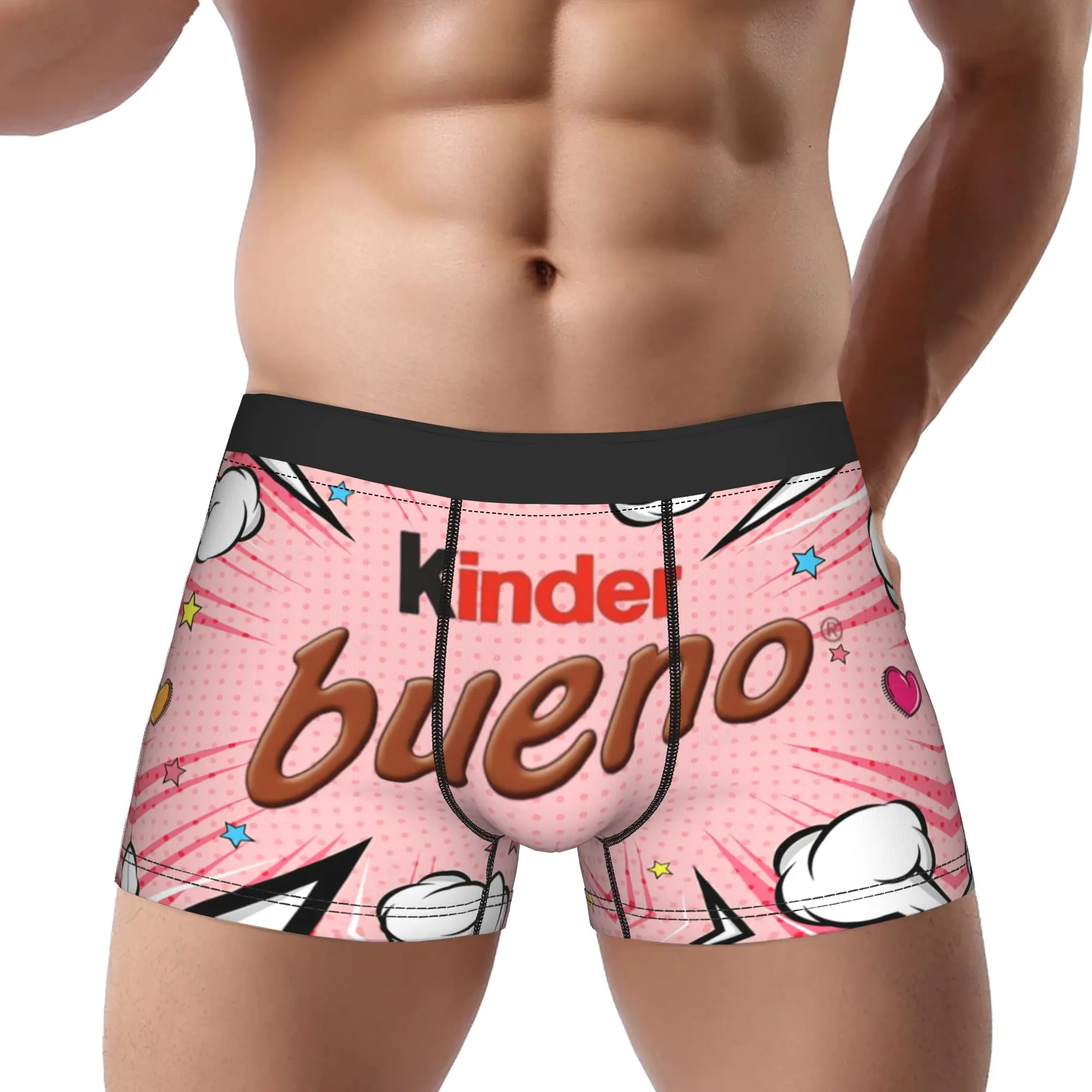 

adults 18 plus kinder bueno logo Underpants Homme Panties Male Underwear Comfortable Shorts Boxer Briefs