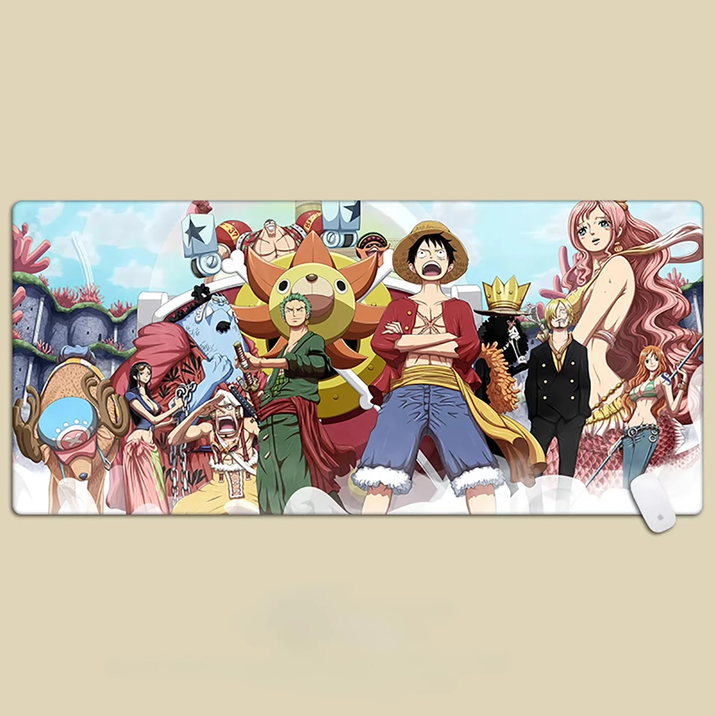 Premium Anime ONE PIECE Luffy Roronoa Zoro Peripheral Mouse Pad Growzed Anime Boys Gaming Computer Office Desk Pad Keyboard Pad