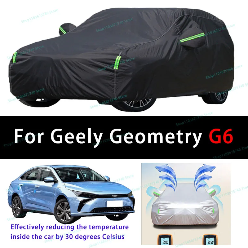 

For Geely Geometry G6 Summer Full Car Covers Outdoor Sun uv Protection Dust Cooling Protective Auto Protective Cover