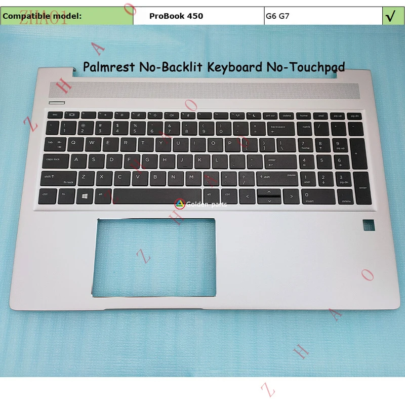 Z  Palmrest No-Backlit Keyboard L45091-001 Silver For HP ProBook 450 G6 450 G7