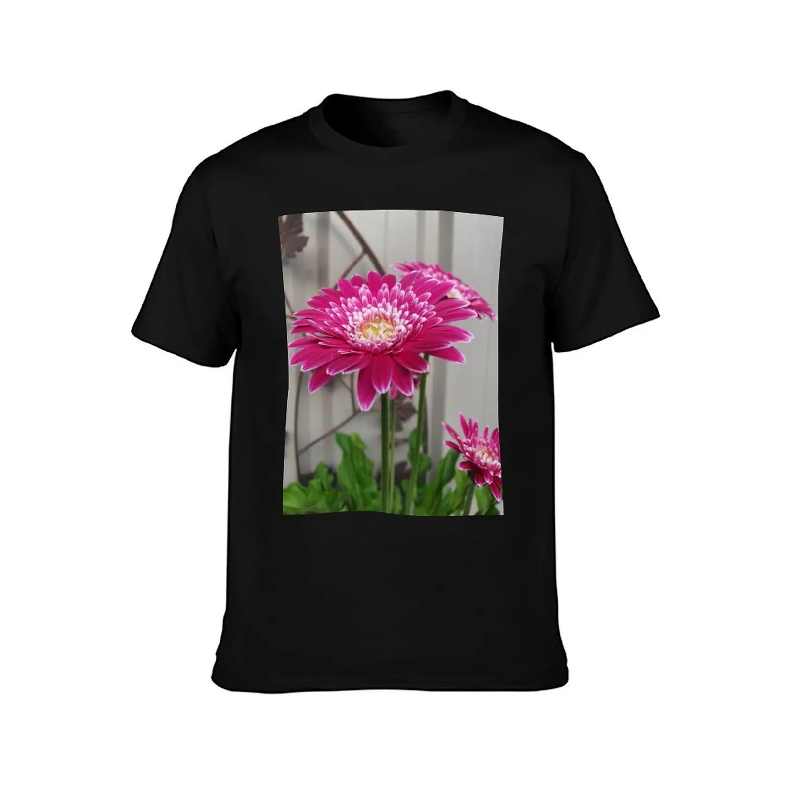 Pink Gerberas T-Shirt Basic Breathable Solid Color T-Shirt