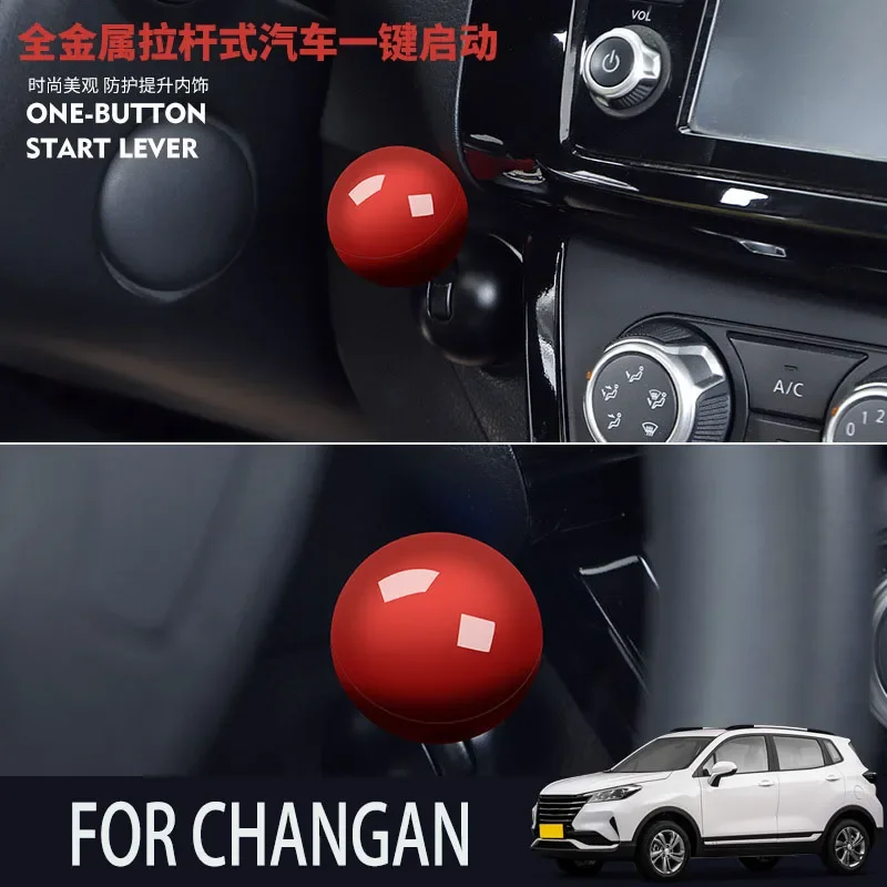 

FOR CHANGAN car BUTTON START Modification of pull rod decorative ball All metal ball tie rod Circular decorative cover