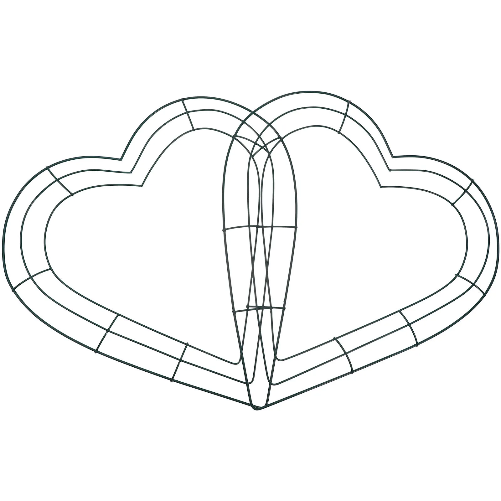 

2pcs Iron Wreath Frame Heart Shaped Diy Garland Hoops For Christmas Wreath Making Decorative Hanging Metal Circle