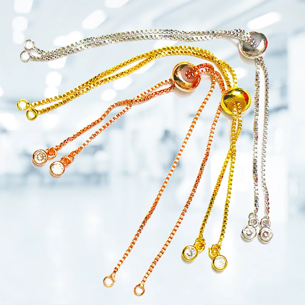 

3 Pcs Extender Chains Copper Material Adjustable Length DIY Chain Accessories Fits Necklaces Bracelets Jewelry Making Supplies