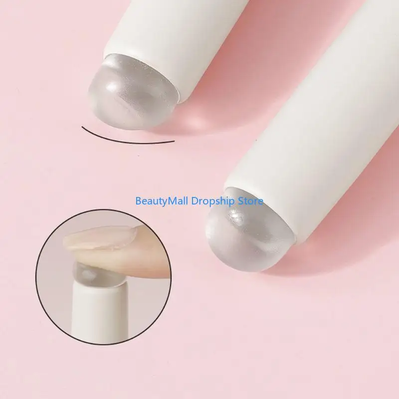 40JD 再利用可能なシリコーンリップブラシアプリケーターリップグロスバームスティックコンシーラー多機能メイクツール蓋付き