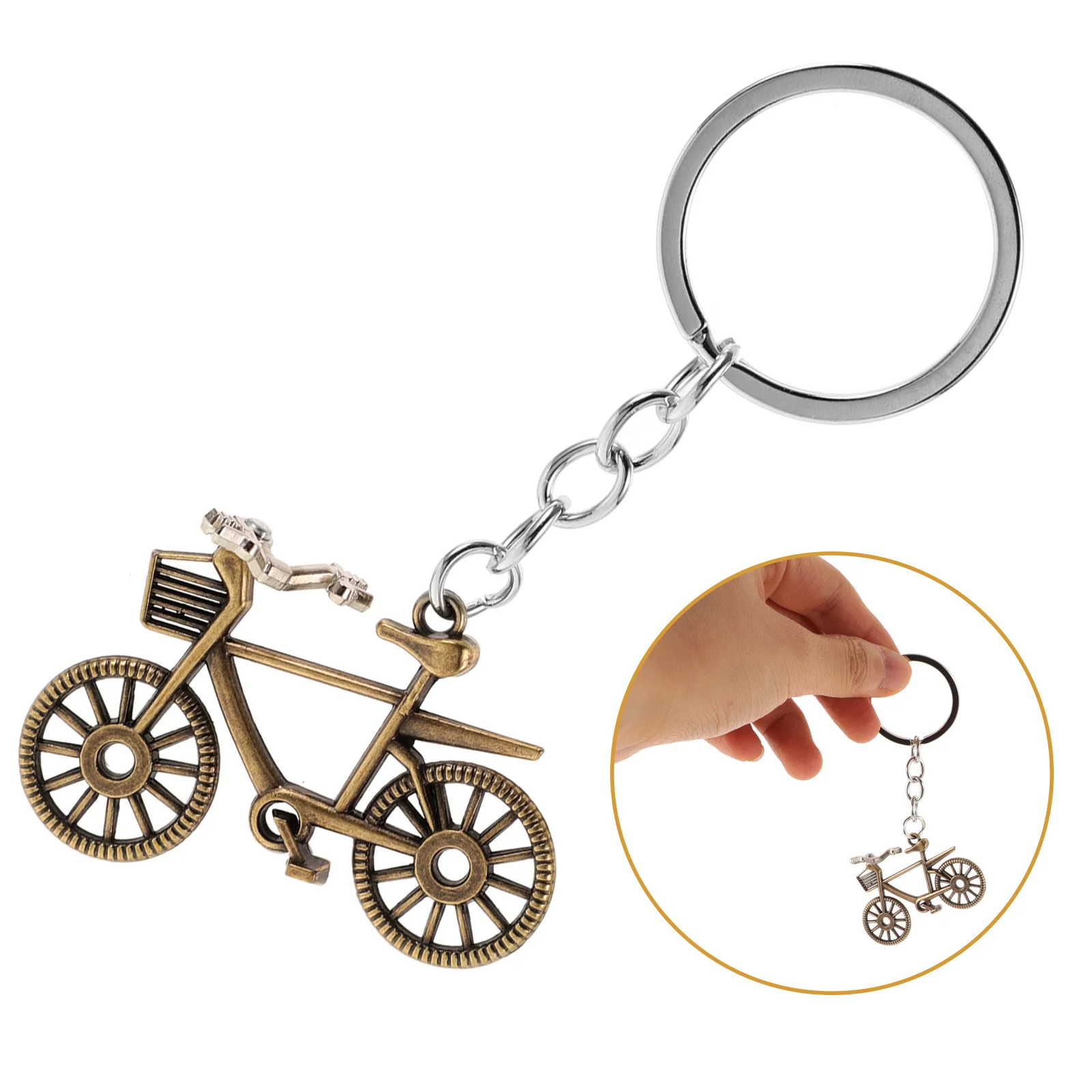 

2Pcs Miniature Bike Keychain Design Key Ring Hanging Decoration for Women Men Car Keys Handbag Chain Accessories Present