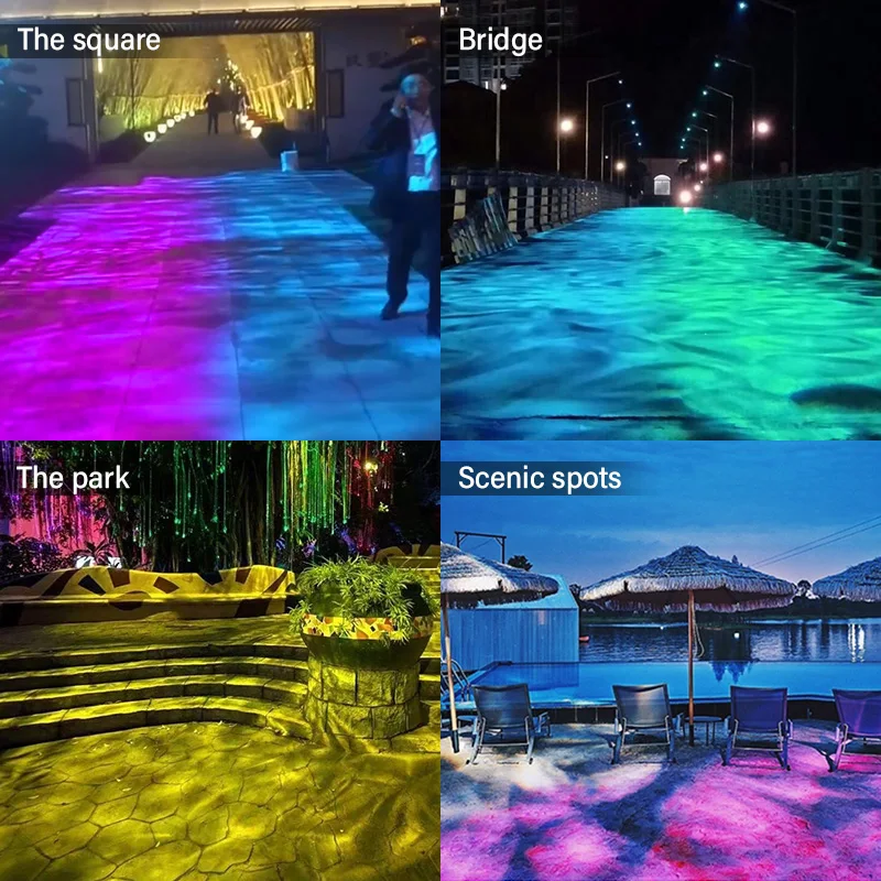 Outdoor Waterproof Projector Stage Light Landscape For Party Show Water Ripple Effect Light Projector Water Wave Ocean Projector