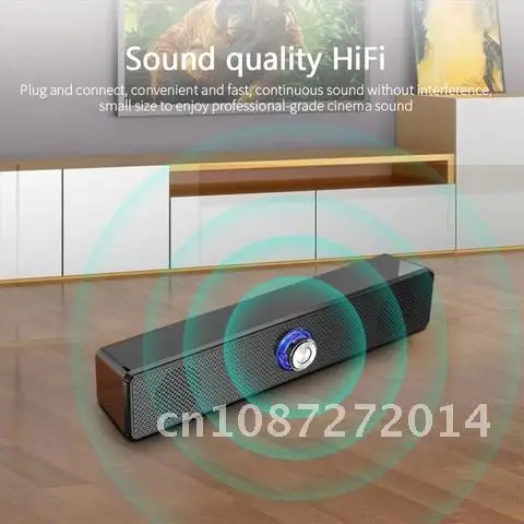 Subwoofer Soundbar TV Sound Bar Home Theatre System Bluetooth Speaker Extra Bass PC Computer Speakers Stereo Bass