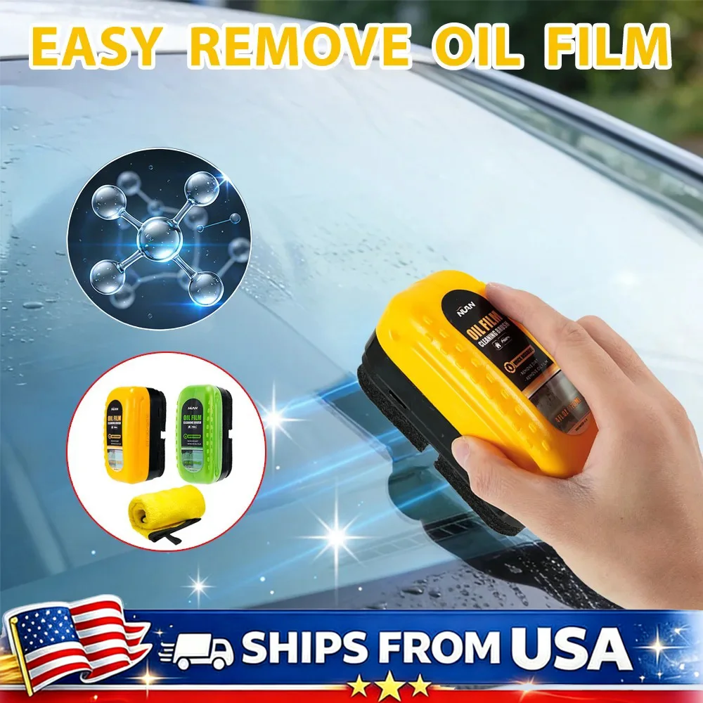 

Многоразовая щетка для удаления масляной пленки с автомобильных стекол: набор для очистки стекол автомобиля, улучшающий прозрачность и видимость