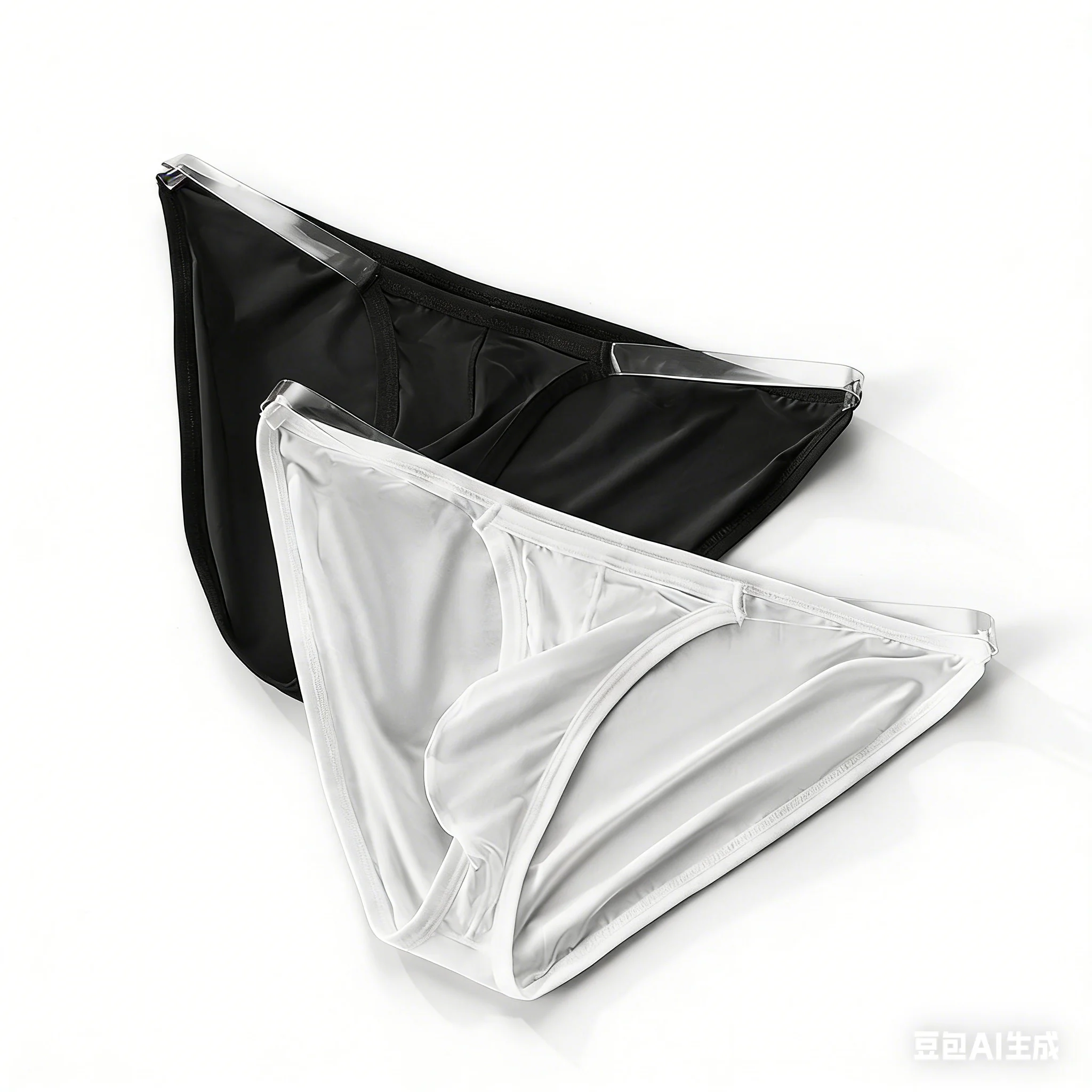 

Men's Bulge Briefs See-Through Ice Silk Ultra-Thin Single-Layer U Convex Pouch Gays Erotic Low Waist Breathable Sports Underwear