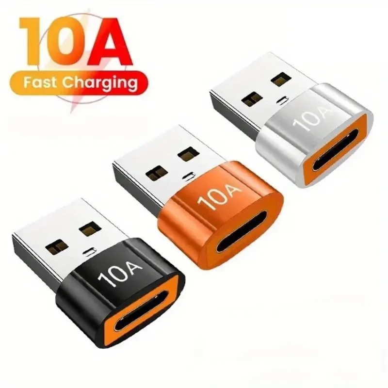 USB C 타입 OTG 어댑터, 맥북, 샤오미, 삼성용 변환기, 고속 충전 데이터 전송, 10A