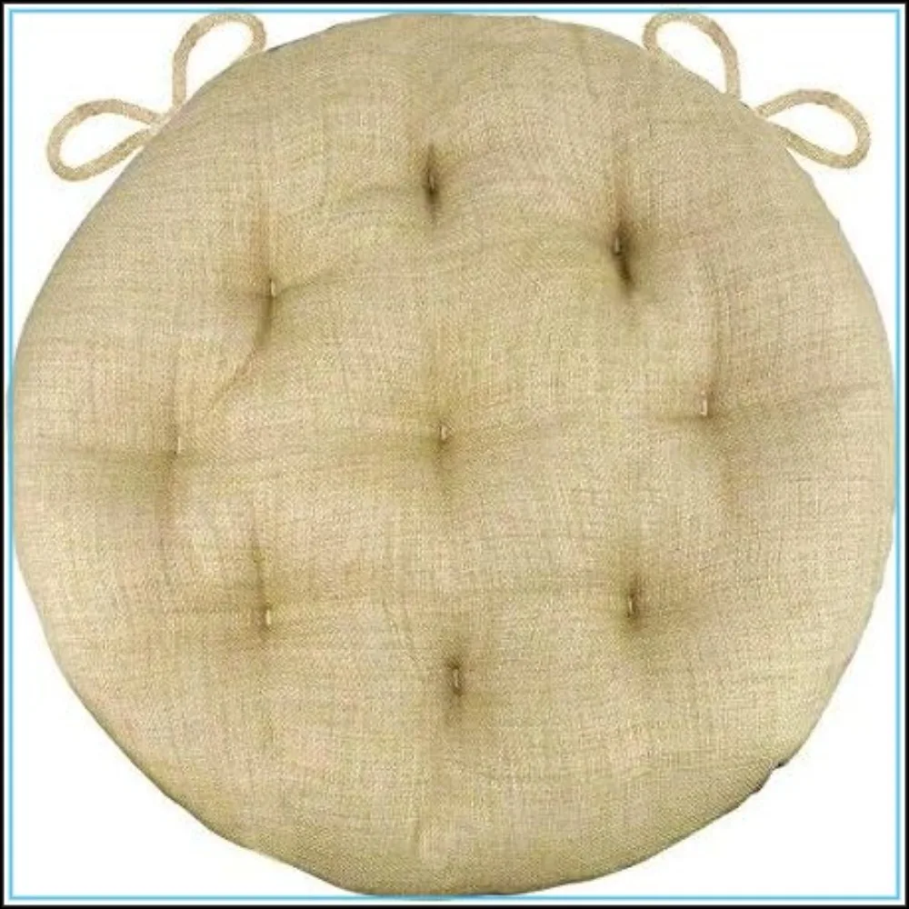 16 Inch Round Indoor Outdoor Chair Cushion Rave Sand Fade Resistant Latex Fill