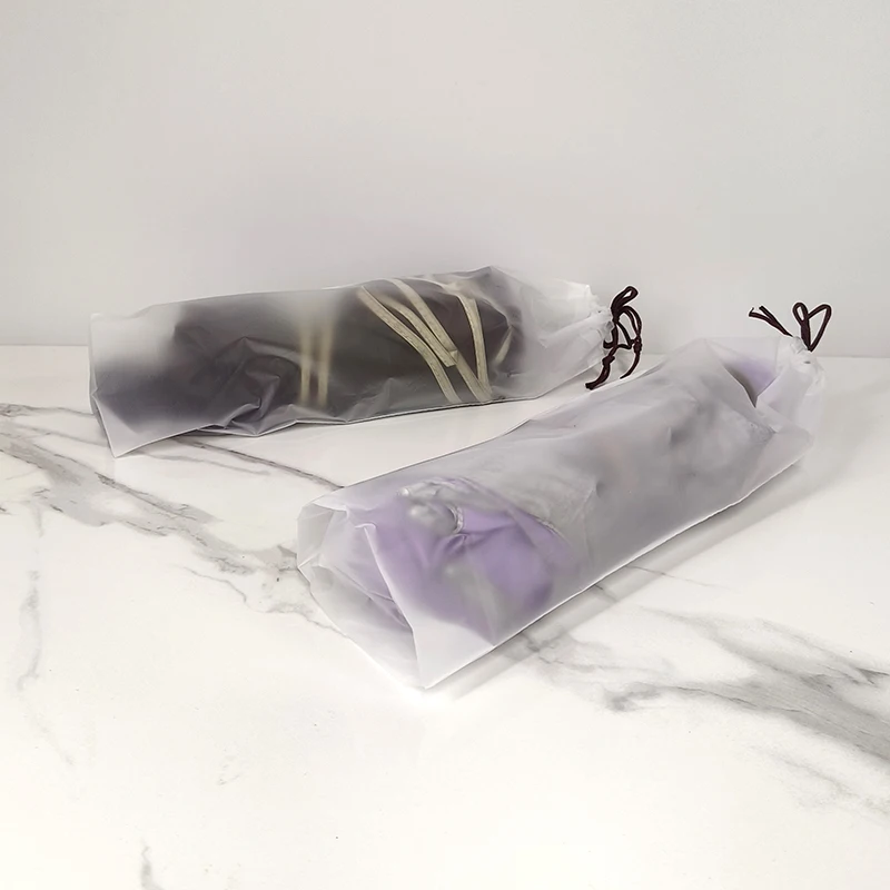 10 pcs Transparent rope bag, clothing, socks, gloves, towels, sundries, umbrella, dust-proof storage bag