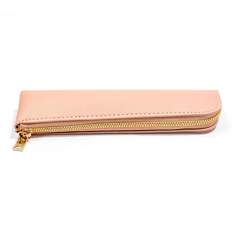 1PC Zipper Pen Pouch PU Leather Small Pen Pouch Mini Pen Case Stationery Pencil Case Student Products