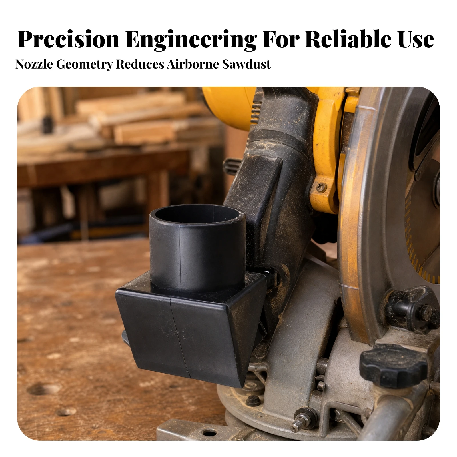 Molded Plastic Dust Collector Housing Lightweight DW708 Miter Saw Dust Collector Replacement Tooltool-Free Assembly Heavy-Duty