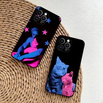 TV 소녀 앨범 전화 케이스 iPhone 15,14,13,12,11,Plus,Pro Max,XS,X,XR,SE,Mini,8,7 소프트 실리콘 블랙 커버