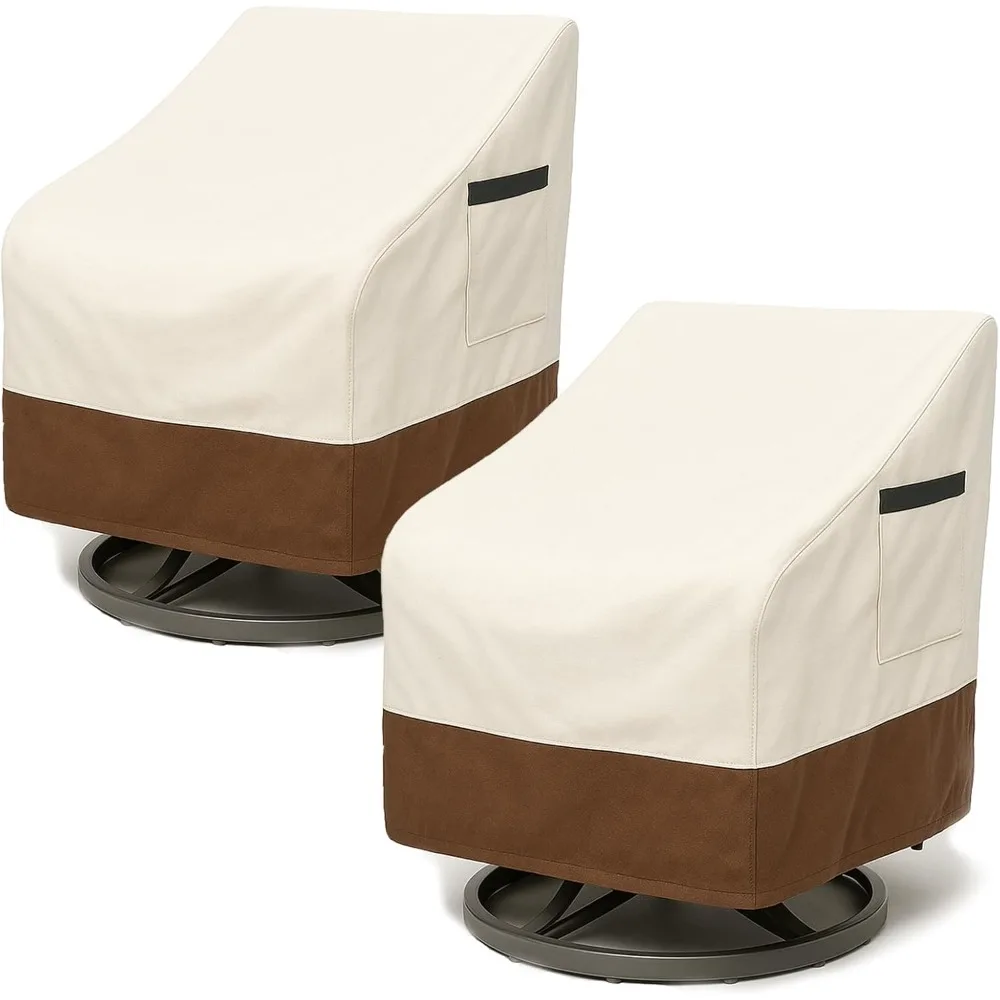 

Outdoor Waterproof Patio Chair Covers, 28W x 32D x 36H inches Weather Resistant Furniture Cover Heavy Duty 600D Oxford 2-Pack, B