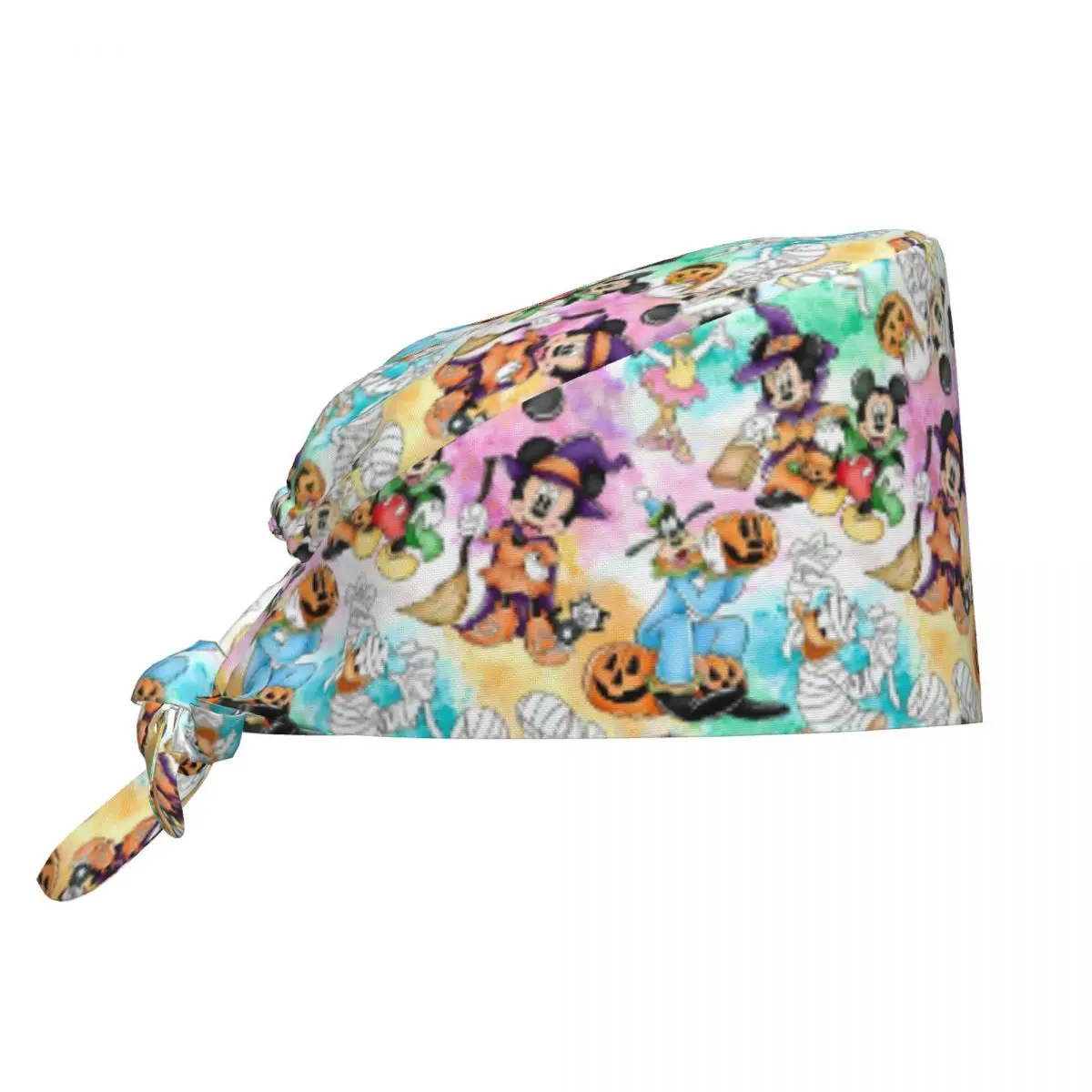 

Halloween Mickey Minnie Scrub Hats Casual Lab Surgeon Surgical Cap for Men Women Nurse Dentist Spa Working Caps Hat