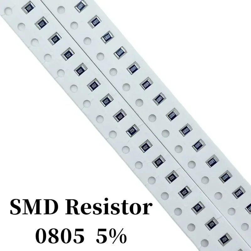 100 قطعة 5% 0805 رقاقة المقاوم 1/8W 0R ~ 10M 1R 10R 100R 220R 330R 470R 1K 2.2K 4.7K 10K 47K 100K 1M 0 1 10 100 330 470 أوم
