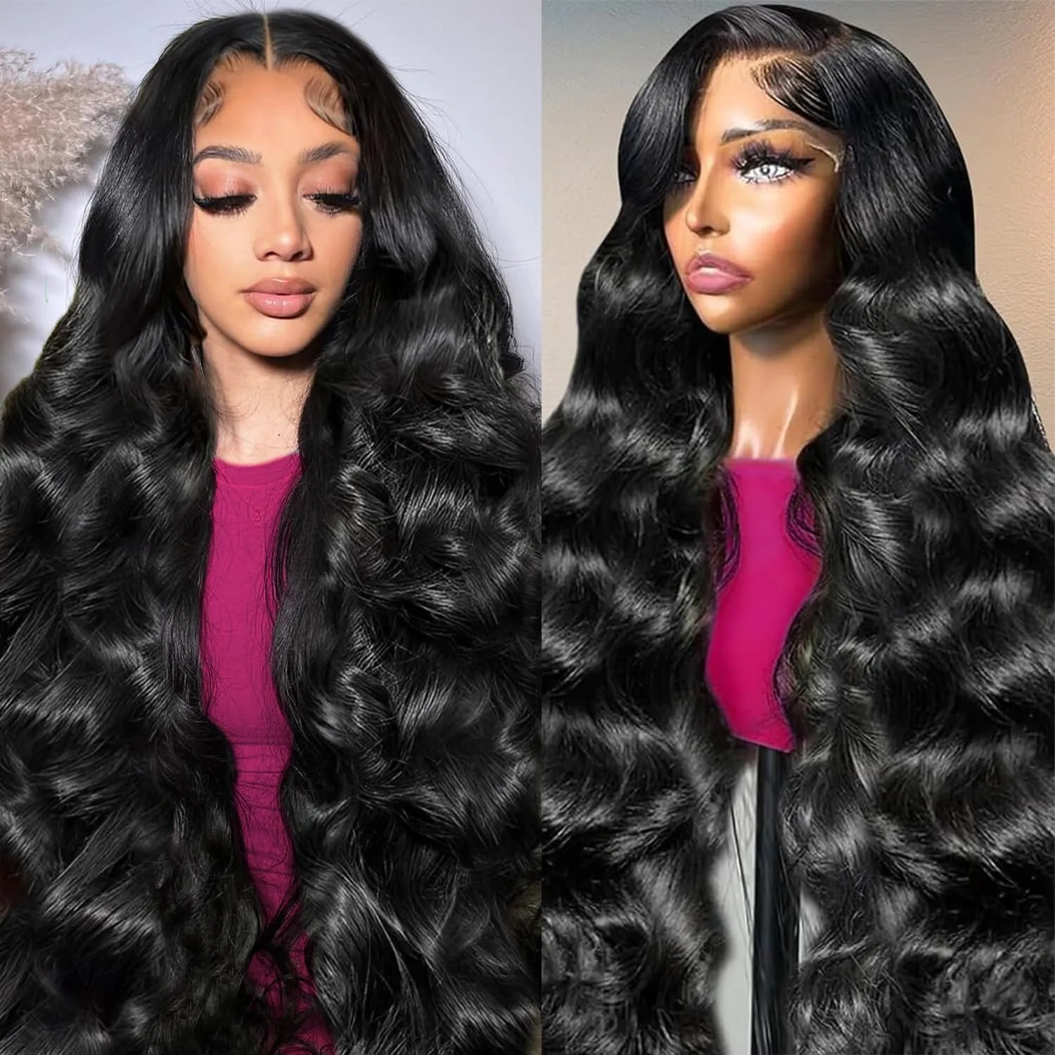 

30 40-дюймовые объемные волны 13x6 Hd Прозрачные парики из натуральных волос на кружеве спереди 210% Плотность 13x4 Парики из натуральных волос на кружеве для женщин