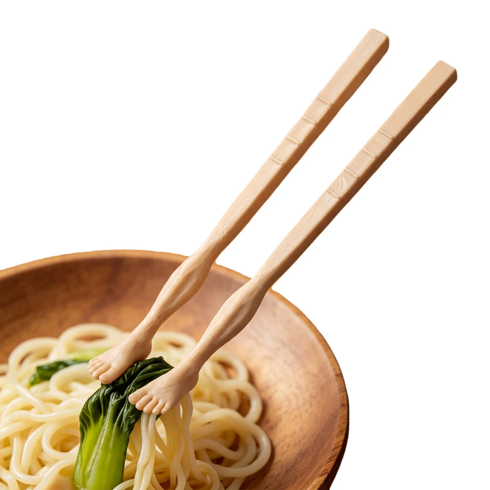 

Feet Chopsticks with Straw Soles of Feet Foot Pad Design Chopsticks Easy-to-Use Chop Sticks Dark Humor Gag Gift for Prank Lovers