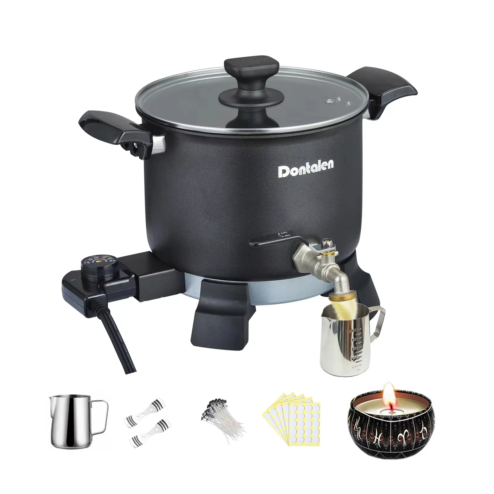 

Non-stick black wax melting machine set, ideal for candle wax melting