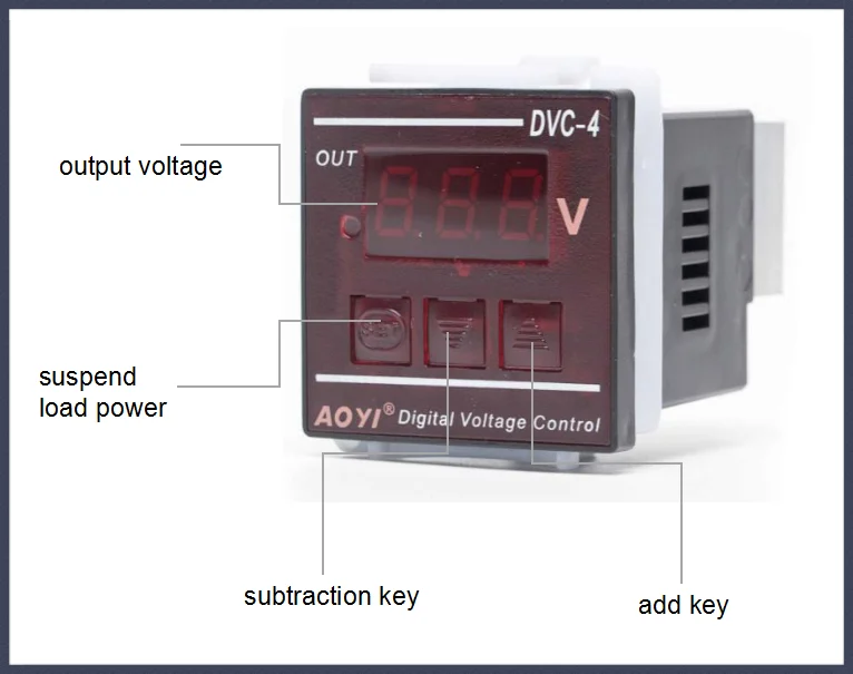 AOYI 220VAC 1KW مرحلة واحدة/ثلاثية DVC-42 منظم جهد التكامل الرقمي لمعدات الصناعة